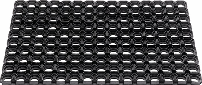 Fußmatte offene Ringe schwarz Gum.L1000xB1500xS22mm